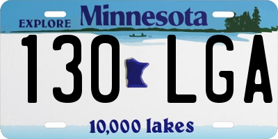 MN license plate 130LGA