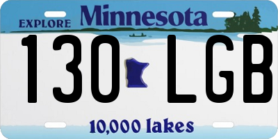 MN license plate 130LGB