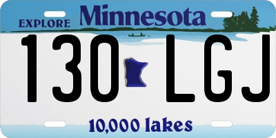 MN license plate 130LGJ