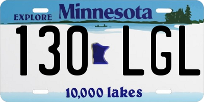 MN license plate 130LGL