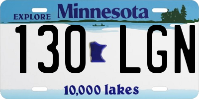 MN license plate 130LGN
