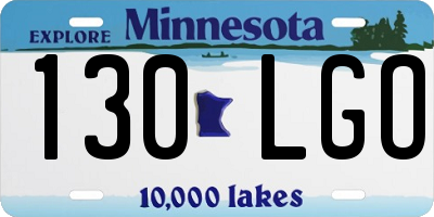 MN license plate 130LGO