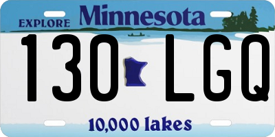MN license plate 130LGQ