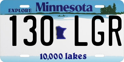 MN license plate 130LGR