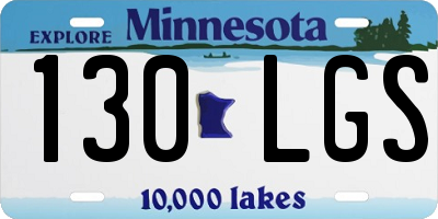 MN license plate 130LGS