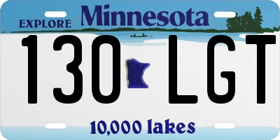 MN license plate 130LGT