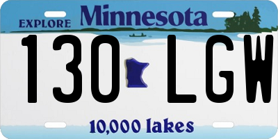 MN license plate 130LGW