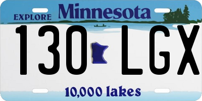 MN license plate 130LGX