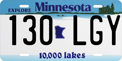 MN license plate 130LGY