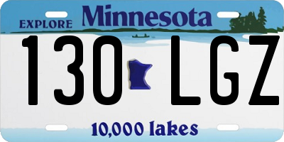 MN license plate 130LGZ