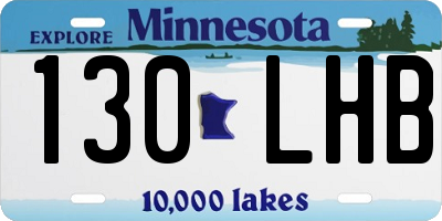 MN license plate 130LHB