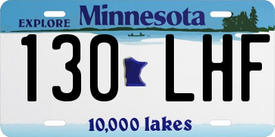 MN license plate 130LHF