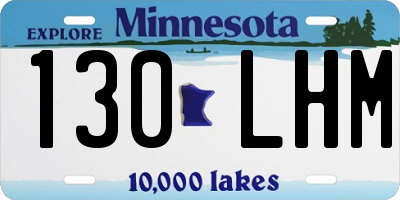 MN license plate 130LHM