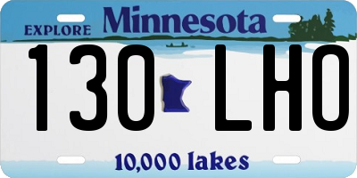 MN license plate 130LHO