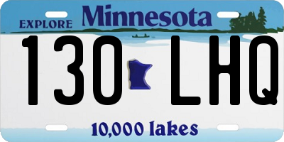 MN license plate 130LHQ