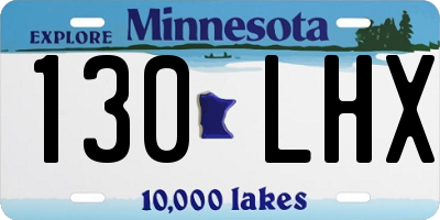MN license plate 130LHX