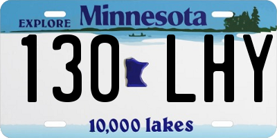 MN license plate 130LHY