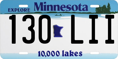 MN license plate 130LII