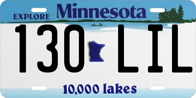 MN license plate 130LIL
