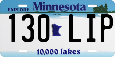 MN license plate 130LIP