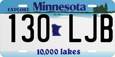 MN license plate 130LJB