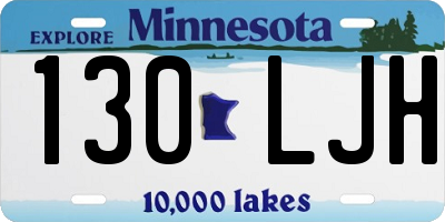 MN license plate 130LJH