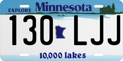 MN license plate 130LJJ