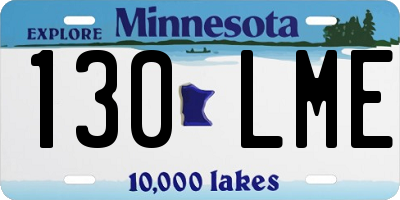 MN license plate 130LME
