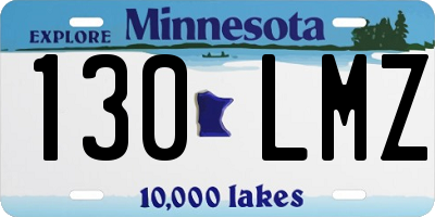 MN license plate 130LMZ