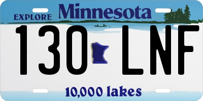 MN license plate 130LNF