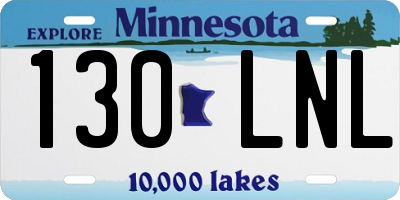 MN license plate 130LNL
