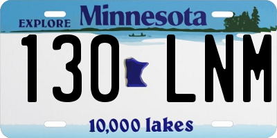 MN license plate 130LNM