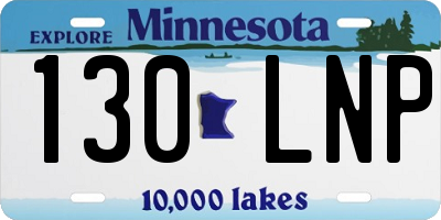 MN license plate 130LNP
