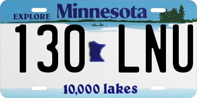 MN license plate 130LNU