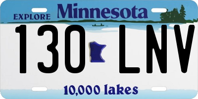 MN license plate 130LNV