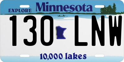 MN license plate 130LNW