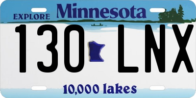 MN license plate 130LNX