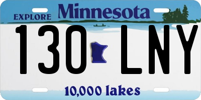 MN license plate 130LNY