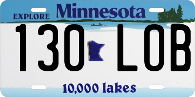 MN license plate 130LOB