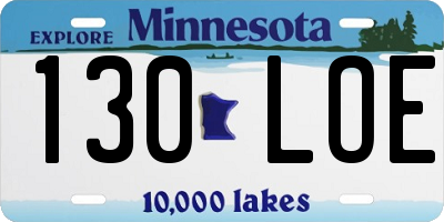 MN license plate 130LOE