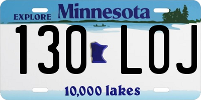 MN license plate 130LOJ