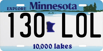 MN license plate 130LOL
