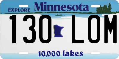 MN license plate 130LOM