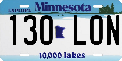 MN license plate 130LON