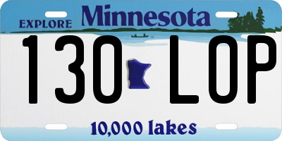 MN license plate 130LOP