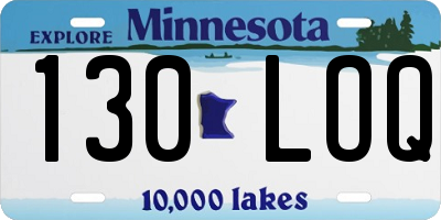 MN license plate 130LOQ