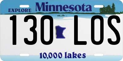 MN license plate 130LOS