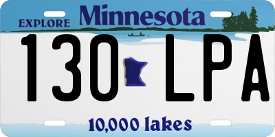 MN license plate 130LPA