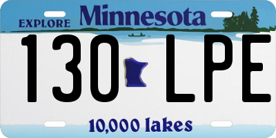 MN license plate 130LPE