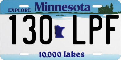 MN license plate 130LPF